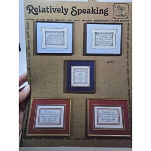 Three Needles Relatively Speaking Cross Stitch Pattern Chart